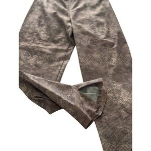 Mesmerize Snakeskin Print Pants Womens‎ 10 Brown Excellent High Rise Ankle Slit
